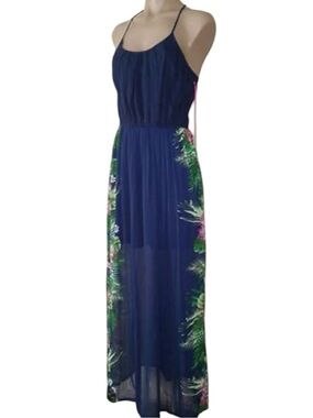 Candie's Navy Blue Dress Top with Pink Logo Trim